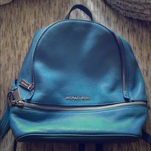 Michael Kors Blue Mini Backpack